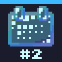 A calendar icon made of soap bubbles. The number "2" is seen below.