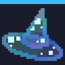 A witch's hat made of soap bubbles.